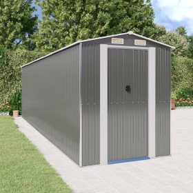 Light gray galvanized steel garden shed 192x689x223 cm by vidaXL, Sheds - Ref: Foro24-3147444, Price: 939,23 €, Discount: %