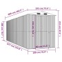 Cobertizo de jardín acero galvanizado gris claro 192x689x223 cm de vidaXL, Cobertizos - Ref: Foro24-3147444, Precio: 939,23 €...