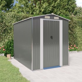 Garden shed light gray galvanized steel 192x274x223 cm by vidaXL, Sheds - Ref: Foro24-3147439, Price: 502,85 €, Discount: %