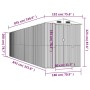 Light gray galvanized steel garden shed 192x855x223 cm by vidaXL, Sheds - Ref: Foro24-3147446, Price: 1,00 €, Discount: %