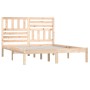 Estructura de cama madera maciza de pino 150x200 cm de vidaXL, Camas y somieres - Ref: Foro24-3101028, Precio: 130,40 €, Desc...