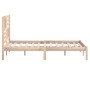 Estructura de cama madera maciza de pino 150x200 cm de vidaXL, Camas y somieres - Ref: Foro24-3101028, Precio: 130,40 €, Desc...