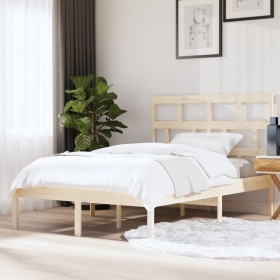 Estructura de cama de madera maciza 150x200 cm de vidaXL, Camas y somieres - Ref: Foro24-3101223, Precio: 124,36 €, Descuento: %