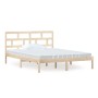 Estructura de cama de madera maciza 150x200 cm de vidaXL, Camas y somieres - Ref: Foro24-3101223, Precio: 123,46 €, Descuento: %