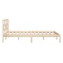 Estructura de cama de madera maciza 150x200 cm de vidaXL, Camas y somieres - Ref: Foro24-3101223, Precio: 123,46 €, Descuento: %