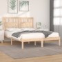 Solid pine wood bed frame 150x200 cm by vidaXL, Beds and slatted bases - Ref: Foro24-3103938, Price: 142,22 €, Discount: %