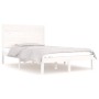 Estructura de cama de madera maciza blanca 140x190 cm de vidaXL, Camas y somieres - Ref: Foro24-3104589, Precio: 154,70 €, De...