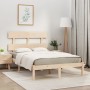 Estructura de cama madera maciza 150x200 cm de vidaXL, Camas y somieres - Ref: Foro24-3104678, Precio: 119,89 €, Descuento: %