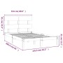 Estructura de cama madera maciza 150x200 cm de vidaXL, Camas y somieres - Ref: Foro24-3104678, Precio: 113,99 €, Descuento: %