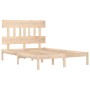 Solid wood bed frame 150x200 cm by vidaXL, Beds and slatted bases - Ref: Foro24-3104743, Price: 112,94 €, Discount: %