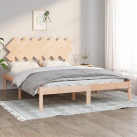 Estructura de cama de madera maciza 150x200 cm de vidaXL, Camas y somieres - Ref: Foro24-3104873, Precio: 116,93 €, Descuento: %