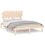 Estructura de cama de madera maciza 150x200 cm de vidaXL, Camas y somieres - Ref: Foro24-3104873, Precio: 116,93 €, Descuento: %