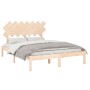 Estructura de cama de madera maciza 150x200 cm de vidaXL, Camas y somieres - Ref: Foro24-3104873, Precio: 116,93 €, Descuento: %