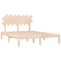 Estructura de cama de madera maciza 150x200 cm de vidaXL, Camas y somieres - Ref: Foro24-3104873, Precio: 116,93 €, Descuento: %