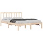 Estructura de cama madera maciza de pino 150x200 cm de vidaXL, Camas y somieres - Ref: Foro24-3105076, Precio: 116,24 €, Desc...