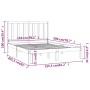 Estructura de cama madera maciza de pino 150x200 cm de vidaXL, Camas y somieres - Ref: Foro24-3105165, Precio: 118,50 €, Desc...