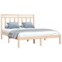 Estructura de cama madera maciza 150x200 cm de vidaXL, Camas y somieres - Ref: Foro24-3105255, Precio: 121,36 €, Descuento: %