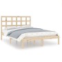 Solid wood bed frame 150x200 cm by vidaXL, Beds and slatted bases - Ref: Foro24-3105475, Price: 121,99 €, Discount: %