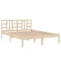 Estructura de cama madera maciza 150x200 cm de vidaXL, Camas y somieres - Ref: Foro24-3105410, Precio: 118,48 €, Descuento: %