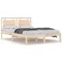 Estructura de cama madera maciza 150x200 cm de vidaXL, Camas y somieres - Ref: Foro24-3105540, Precio: 130,76 €, Descuento: %