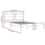 Estructura de cama madera maciza 150x200 cm de vidaXL, Camas y somieres - Ref: Foro24-3105540, Precio: 130,76 €, Descuento: %