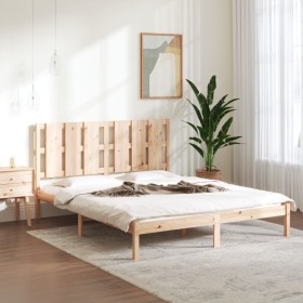 Solid wood bed frame 150x200 cm by vidaXL, Beds and slatted bases - Ref: Foro24-3105605, Price: 131,24 €, Discount: %