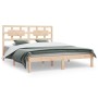 Solid pine wood bed frame 150x200 cm by vidaXL, Beds and slatted bases - Ref: Foro24-3107358, Price: 129,28 €, Discount: %