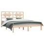 Solid pine wood bed frame 150x200 cm by vidaXL, Beds and slatted bases - Ref: Foro24-3107358, Price: 129,28 €, Discount: %