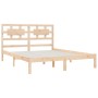 Solid pine wood bed frame 150x200 cm by vidaXL, Beds and slatted bases - Ref: Foro24-3107358, Price: 129,28 €, Discount: %