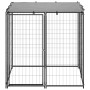 Black steel kennel 10x110x110 cm by vidaXL, Dog kennels and fences - Ref: Foro24-150781, Price: 116,56 €, Discount: %