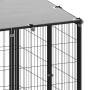 Black steel kennel 10x110x110 cm by vidaXL, Dog kennels and fences - Ref: Foro24-150781, Price: 116,56 €, Discount: %