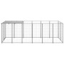 Perrera de acero plateado 330x110x110 cm de vidaXL, Casetas y cercados para perros - Ref: Foro24-150786, Precio: 207,39 €, De...