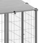 Silver steel kennel 330x110x110 cm by vidaXL, Dog kennels and fences - Ref: Foro24-150786, Price: 207,39 €, Discount: %