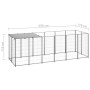 Perrera de acero plateado 330x110x110 cm de vidaXL, Casetas y cercados para perros - Ref: Foro24-150786, Precio: 207,39 €, De...