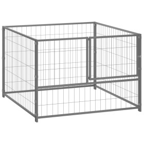 Silver steel kennel 100x100x70 cm by vidaXL, Dog kennels and fences - Ref: Foro24-150792, Price: 72,54 €, Discount: %