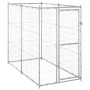 Perrera de exterior de acero galvanizado 110x220x180 cm de vidaXL, Casetas y cercados para perros - Ref: Foro24-150801, Preci...