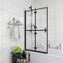 Folding shower screen ESG black 80x140 cm by vidaXL, shower doors - Ref: Foro24-150818, Price: 127,49 €, Discount: %