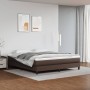 Brown synthetic leather bed frame 180x200 cm by vidaXL, Beds and slatted bases - Ref: Foro24-3120715, Price: 119,21 €, Discou...