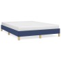 Estructura de cama de tela azul 140x190 cm de vidaXL, Camas y somieres - Ref: Foro24-346816, Precio: 97,08 €, Descuento: %