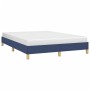 Estructura de cama de tela azul 140x190 cm de vidaXL, Camas y somieres - Ref: Foro24-346816, Precio: 97,08 €, Descuento: %