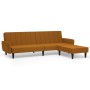 2-Sitzer-Schlafsofa mit brauner Samtfußstütze von vidaXL, Sofas - Ref: Foro24-3080728, Preis: 248,99 €, Rabatt: %