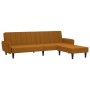 2-Sitzer-Schlafsofa mit brauner Samtfußstütze von vidaXL, Sofas - Ref: Foro24-3080728, Preis: 248,99 €, Rabatt: %