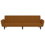 2-Sitzer-Schlafsofa mit brauner Samtfußstütze von vidaXL, Sofas - Ref: Foro24-3080728, Preis: 248,43 €, Rabatt: %