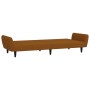 2-Sitzer-Schlafsofa mit brauner Samtfußstütze von vidaXL, Sofas - Ref: Foro24-3080728, Preis: 248,99 €, Rabatt: %