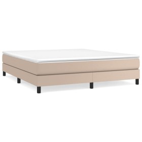 Cama box spring con colchón cuero sintético capuchino 180x200cm de vidaXL, Camas y somieres - Ref: Foro24-3144278, Precio: 51...