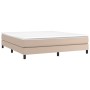 Box spring bed with cappuccino synthetic leather mattress 180x200cm by vidaXL, Beds and slatted bases - Ref: Foro24-3144278, ...