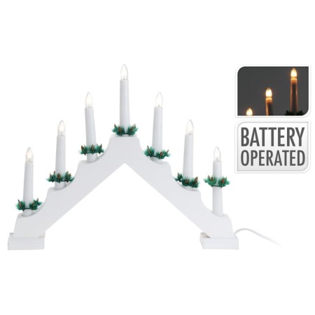 Ambiance Christmas Bridge Candle Lights with 7 White LEDs by Ambiance, Christmas lights - Ref: Foro24-439739, Price: 20,91 €,...