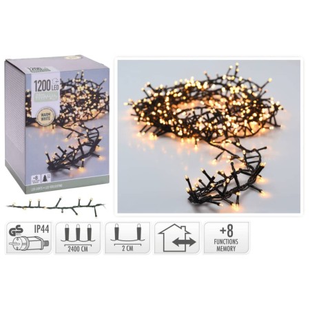 Ambiance Guirnalda de luces navideñas con 1200 LEDs 24 m de Ambiance, Luces de Navidad - Ref: Foro24-439757, Precio: 38,26 €,...