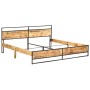 Solid untreated mango wood bed frame 200x200 cm by vidaXL, Beds and slatted bases - Ref: Foro24-285888, Price: 331,27 €, Disc...