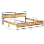 Solid untreated mango wood bed frame 200x200 cm by vidaXL, Beds and slatted bases - Ref: Foro24-285888, Price: 331,27 €, Disc...